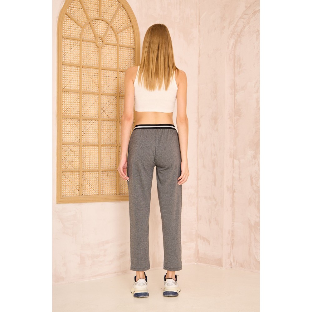 Pasaklı Giyim Pasaklı Giyim Kadın Bilek Boy Pantolon-Eşorfman, Gri - Premium Kadın Giyim