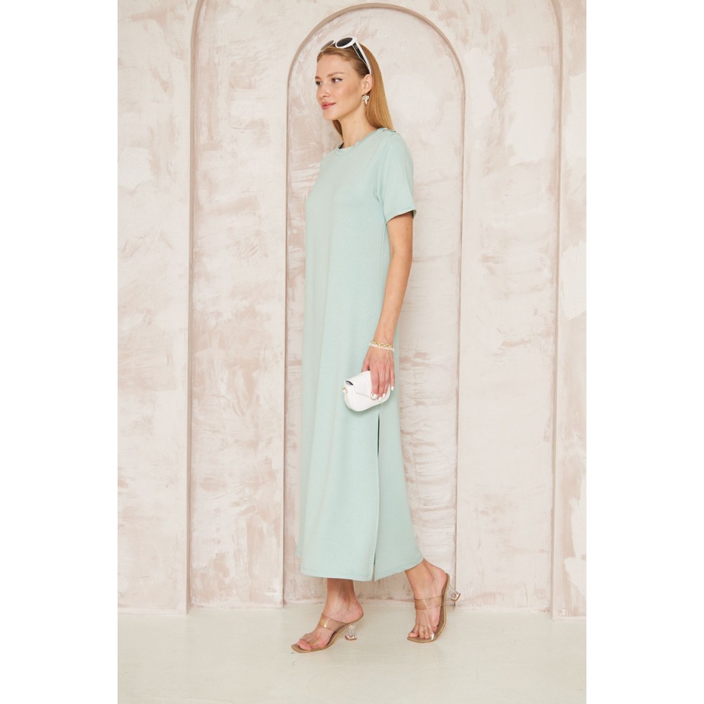 Pasaklı Giyim Pasaklı Giyim Kadın Omzu Düğmeli Mint - Premium Kadın Giyim