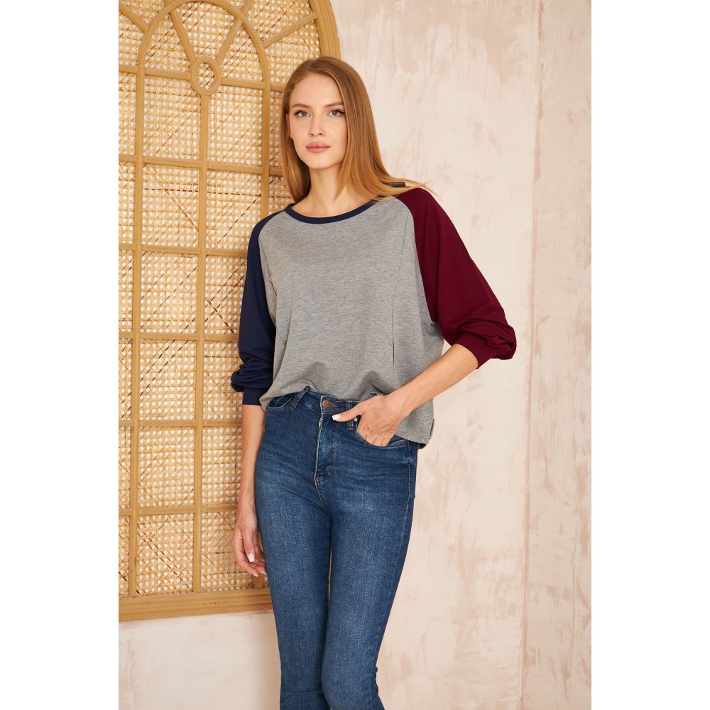 Pasaklı Giyim Pasaklı Giyim Kadın Sweatshirt Gri - Premium Kadın Giyim