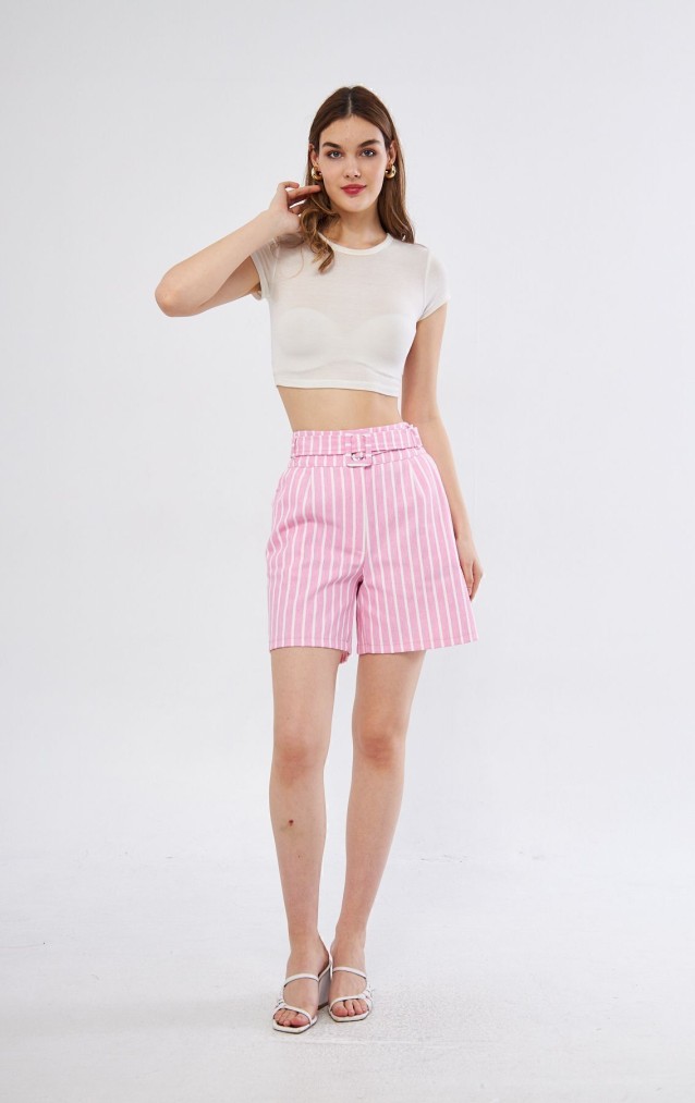 Pasaklı Giyim Kadın Gabardin Mini Şort 3562242 Pembe