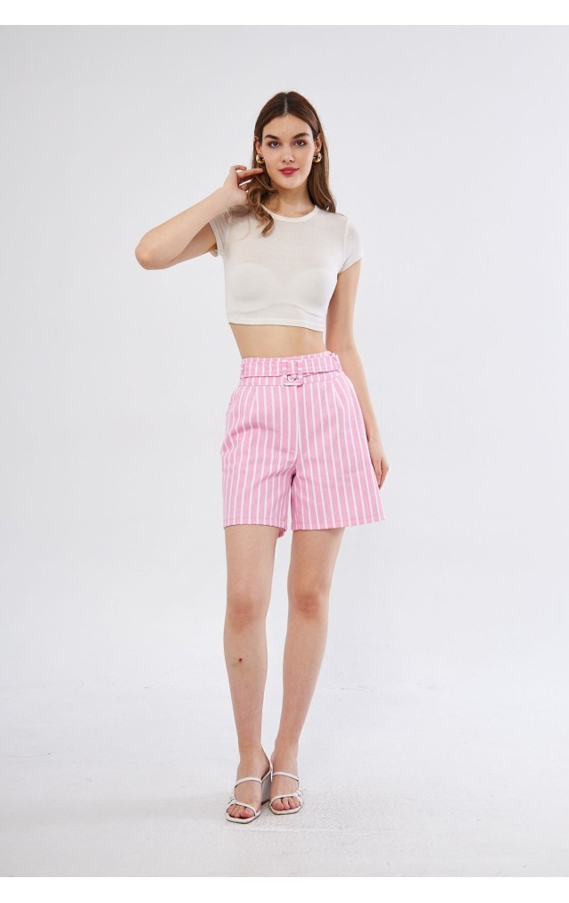 Pasaklı Giyim Kadın Gabardin Mini Şort 3562242 Pembe