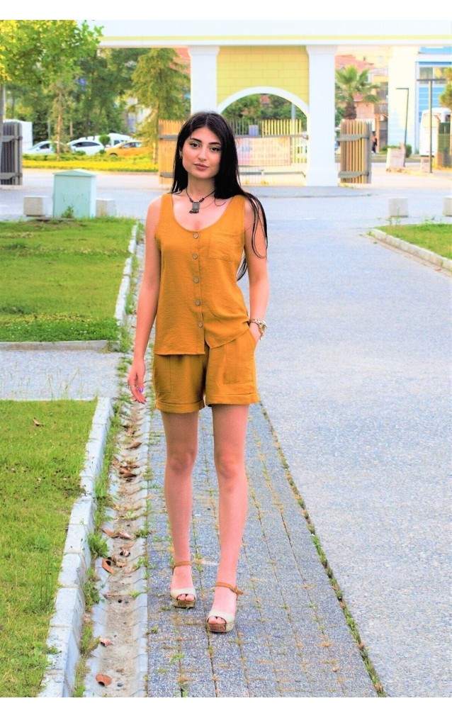 Pasaklı Giyim Kadın Şort 2891242 Hardal