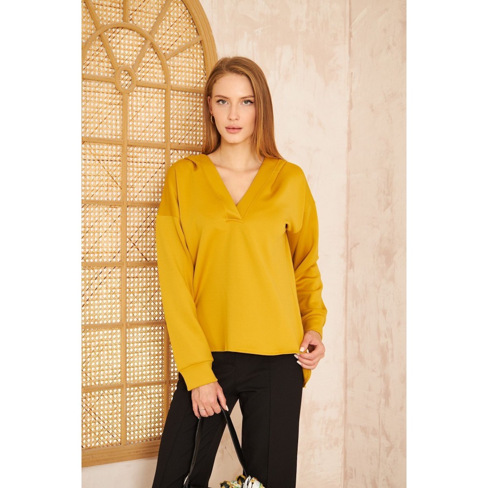 Pasaklı Giyim Pasaklı Giyim Kadın Kapüşonlu Sweatshirt Hardal - Premium Kadın Giyim