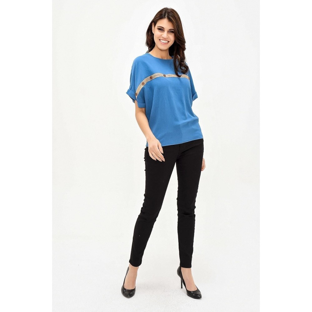 Pasaklı Giyim Pasaklı Giyim Kadın Bluz İndigo - Premium Kadın Giyim