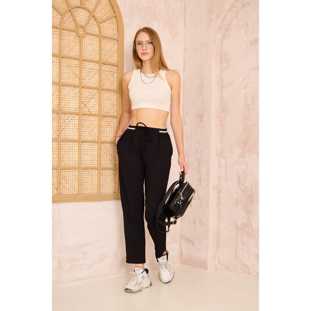 Pasaklı Giyim Pasaklı Giyim Kadın Bilek Boy Pantolon-Eşorfman, Siyah - Premium Kadın Giyim