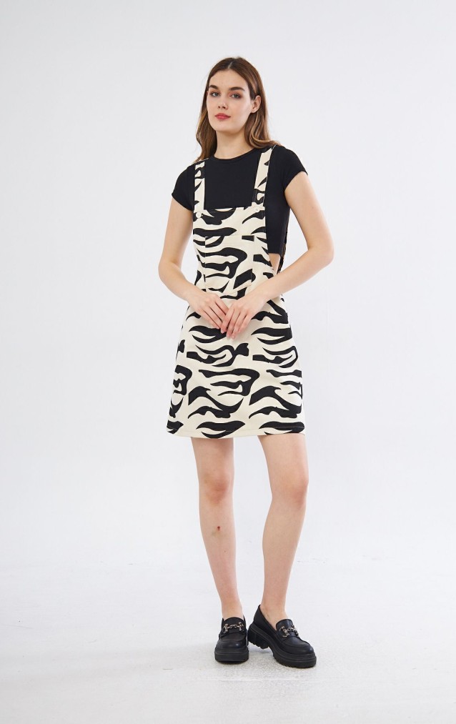 Pasaklı Giyim Kadın Gabardin Salopet Mini Elbise 3568214 Siyah