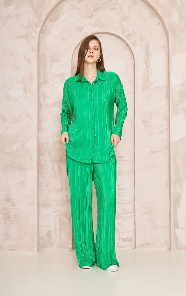 Pasaklı Giyim kadın Piliseli Bürümcük Pantolon Tunik Alt Üst Takım 3573374 Benetton