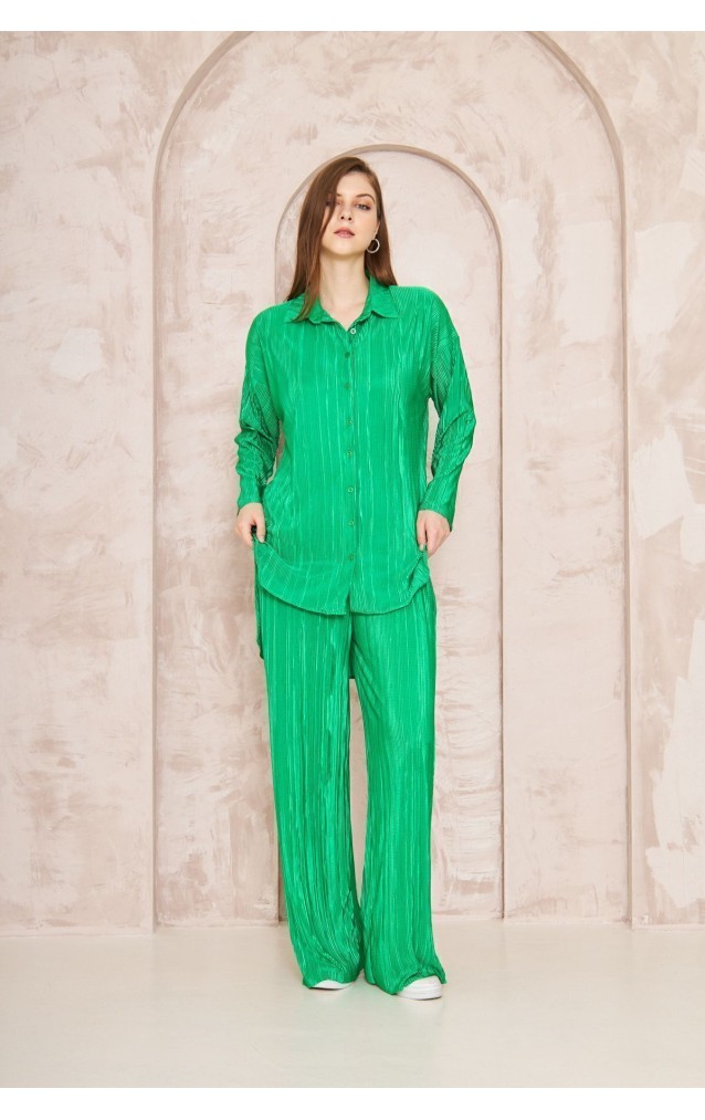 Pasaklı Giyim kadın Piliseli Bürümcük Pantolon Tunik Alt Üst Takım 3573374 Benetton