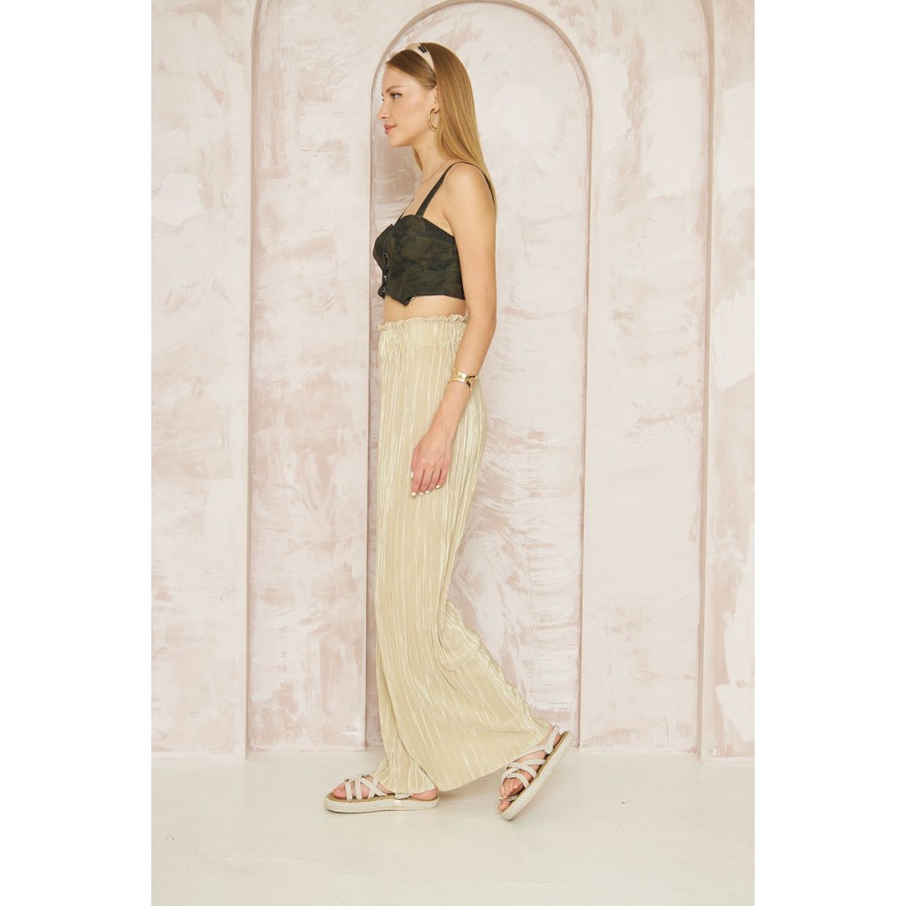 Pasaklı Giyim Pasaklı Giyim Bürümcük Örme Pantolon Sarı - Premium Kadın Giyim