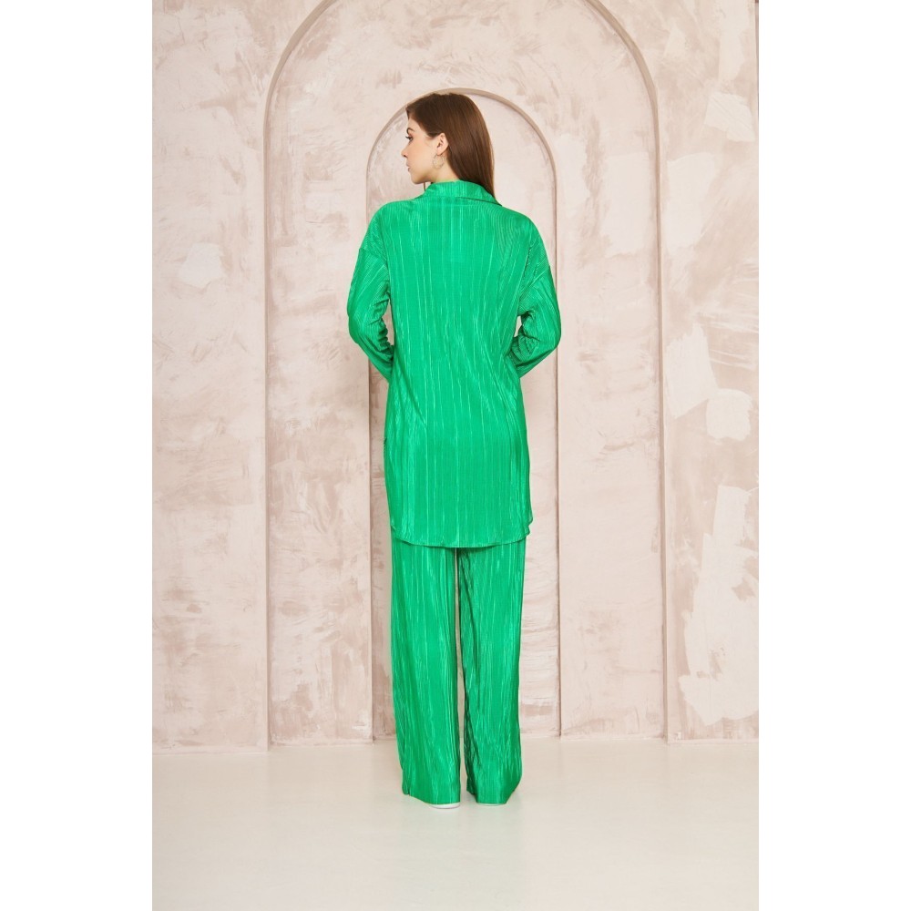 Pasaklı Giyim Pasaklı Giyim kadın Piliseli Bürümcük Pantolon Tunik Alt Üst Takım Benetton - Premium Kadın Giyim