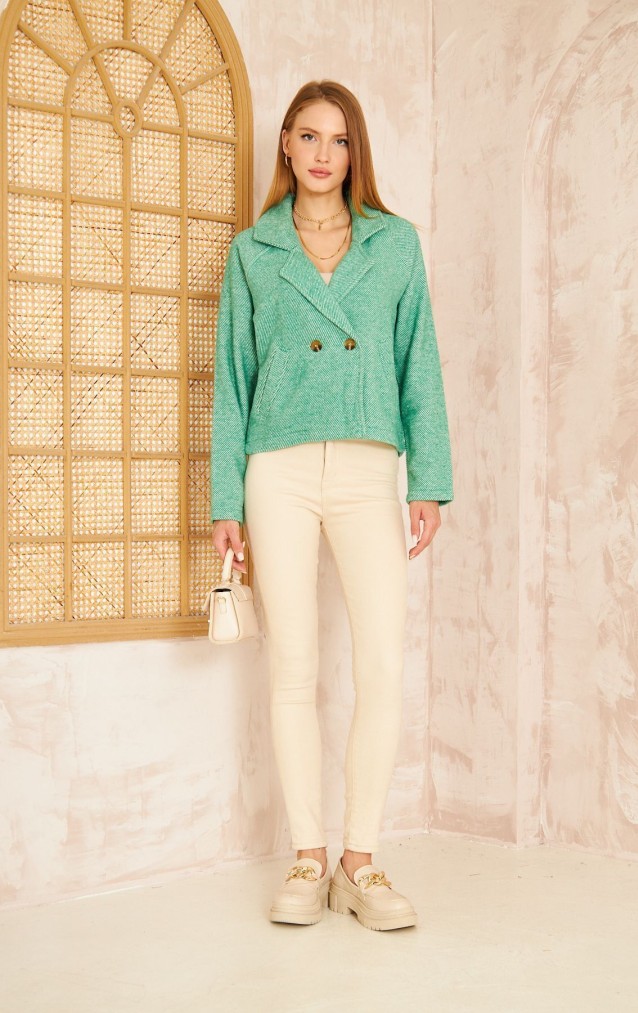 Pasaklı Giyim Kadın Diyaganol Kaşe Ceket 3529341 Benetton