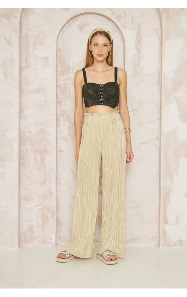 Pasaklı Giyim Bürümcük Örme Pantolon 3578160 Sarı