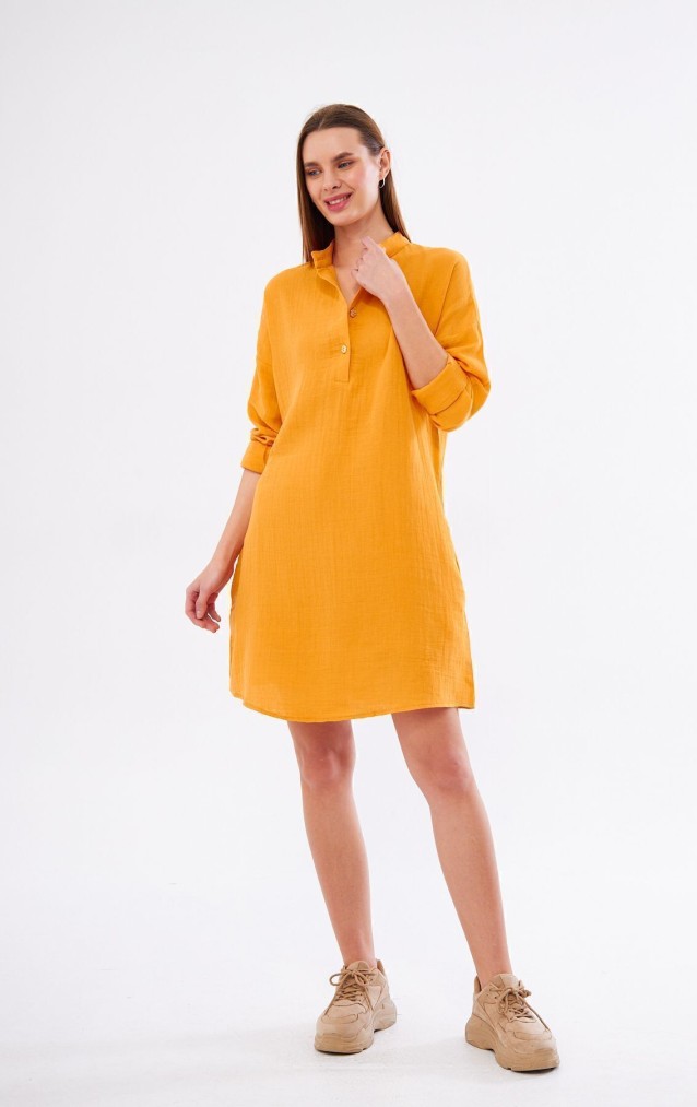 Pasaklı Giyim Kadın Müslin Tunik Gömlek 3520340 Hardal