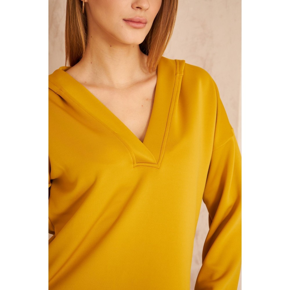 Pasaklı Giyim Pasaklı Giyim Kadın Kapüşonlu Sweatshirt Hardal - Premium Kadın Giyim