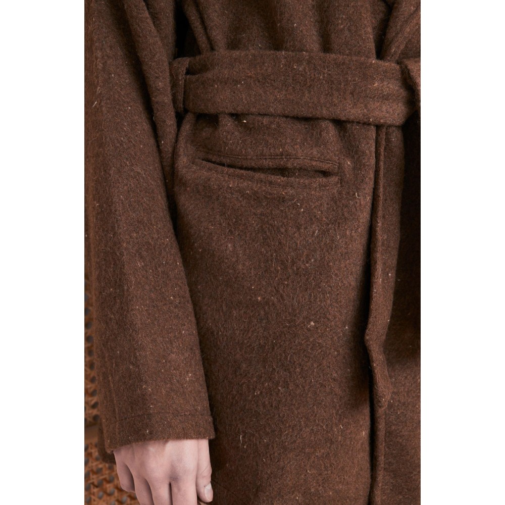 Pasaklı Giyim Pasaklı Giyim Kadın Kaşe Kaban Kahverengi - Premium Kadın Giyim