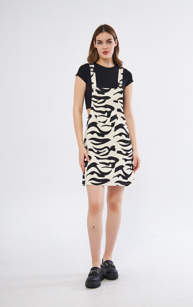 Pasaklı Giyim Kadın Gabardin Salopet Mini Elbise 3568214 Siyah