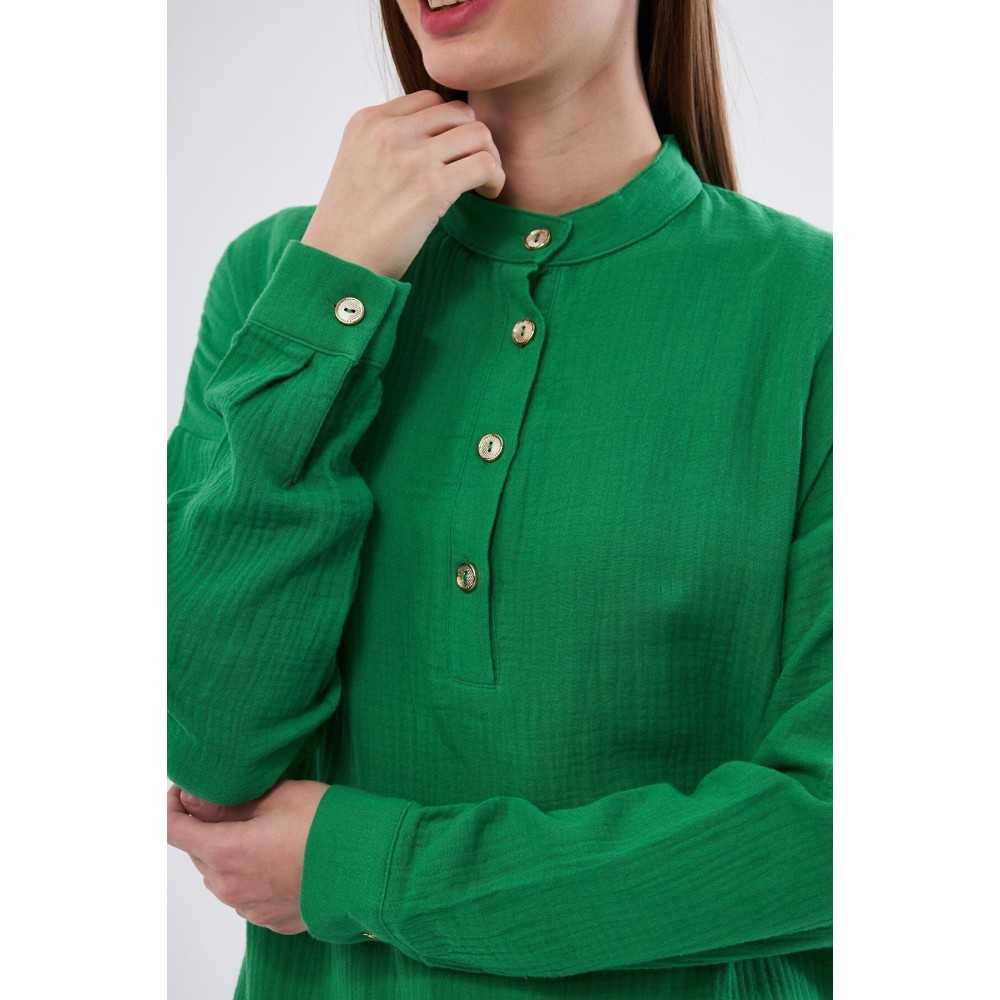 Pasaklı Giyim Pasaklı Giyim Kadın Müslin Tunik Gömlek Benetton - Premium Kadın Giyim