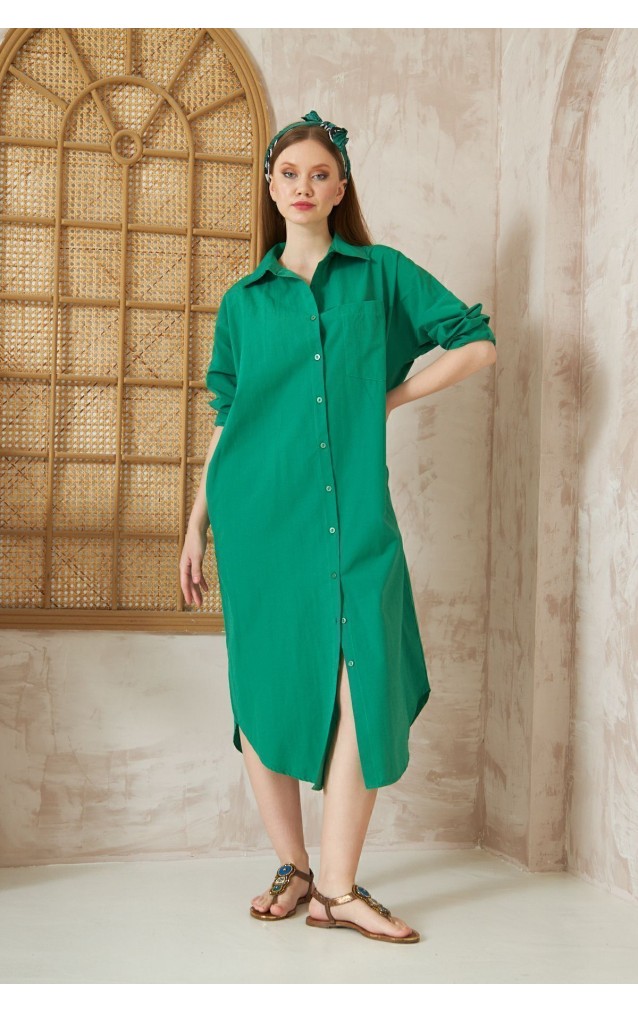 Pasaklı Giyim Kadın Poplin Oversize Tunik-Gömlek Elbise 3555352 Benetton