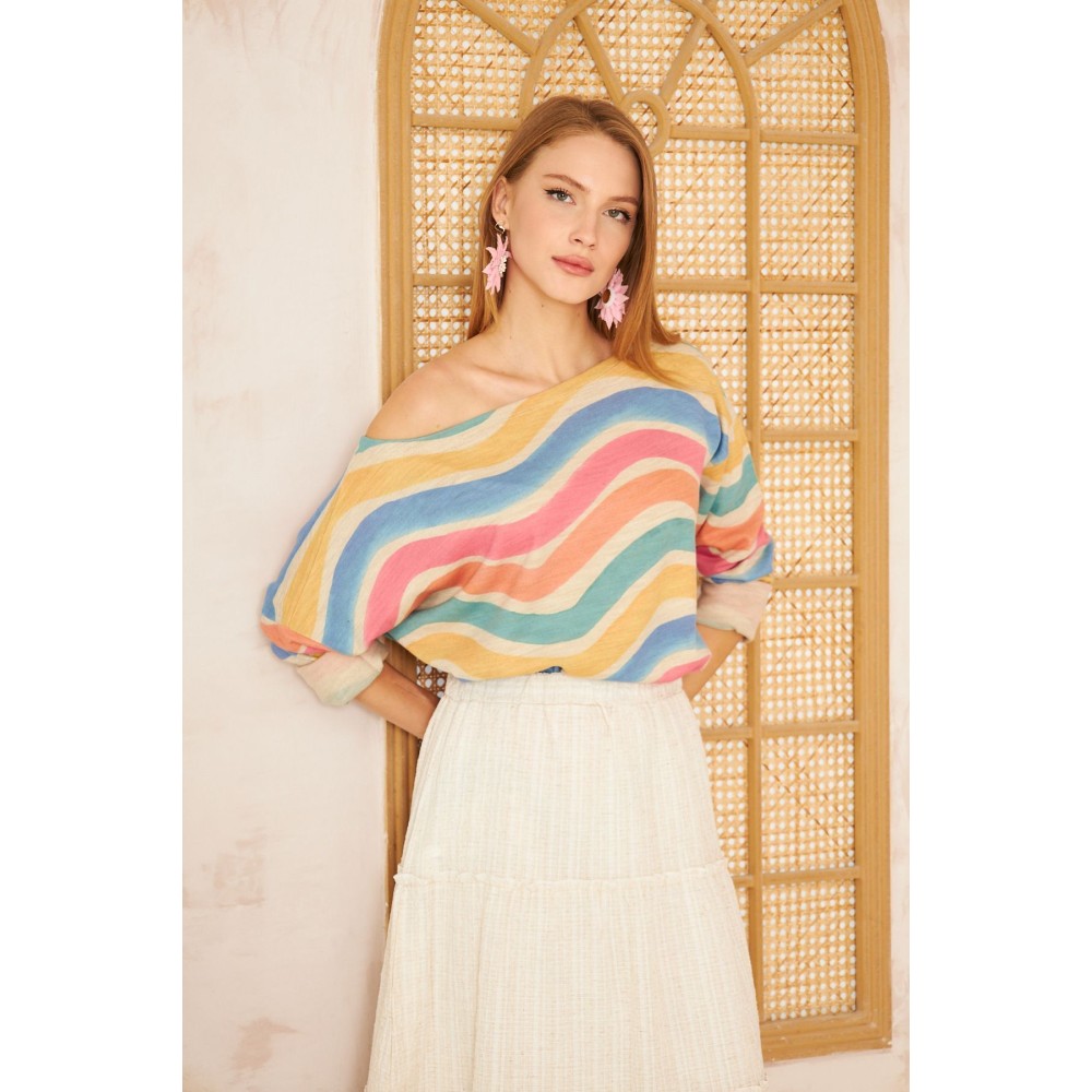 Pasaklı Giyim Pasaklı Giyim Kadın Akrilik Kazak Gökkuşağı - Premium Kadın Giyim