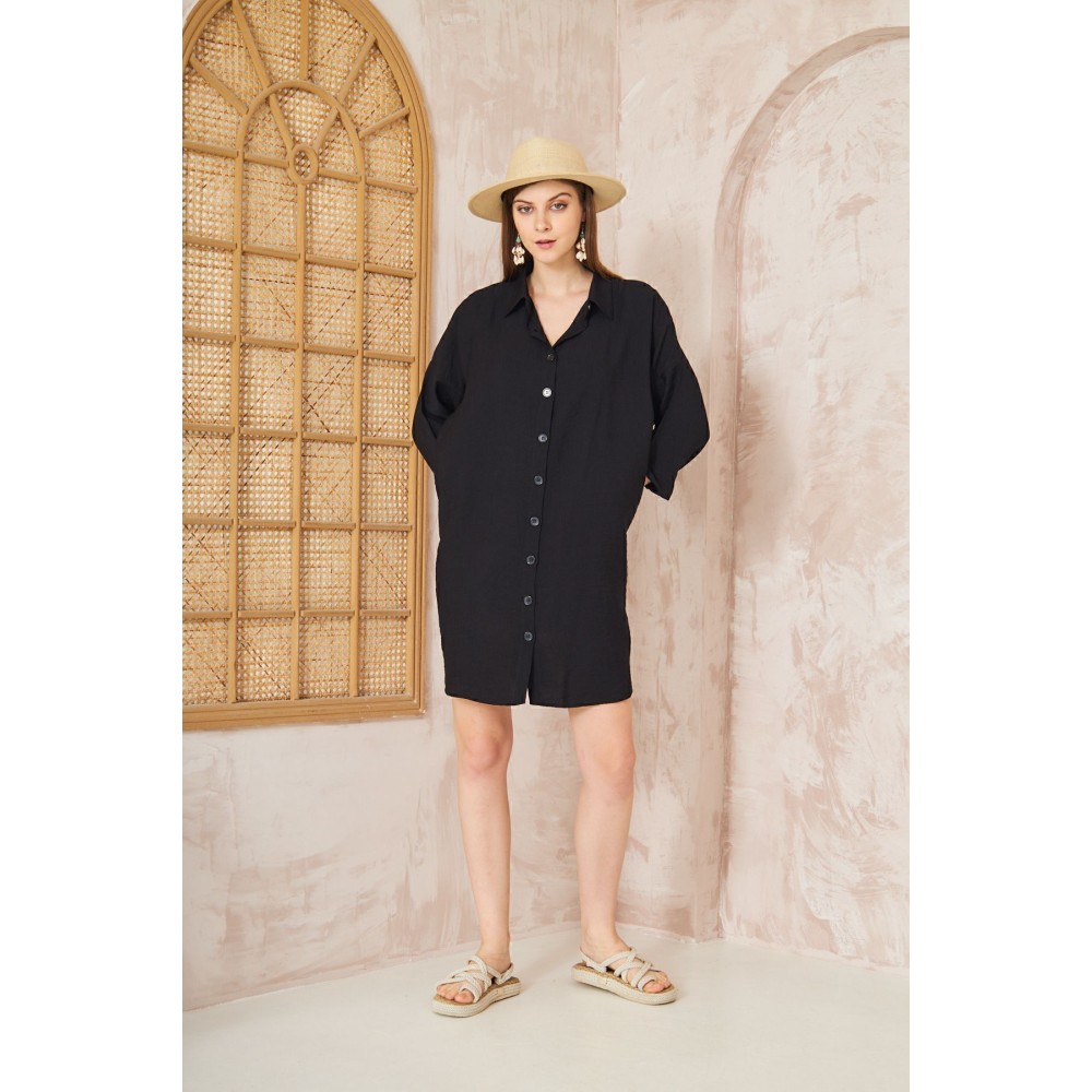 Pasaklı Giyim Pasaklı Giyim Kadın Tunik Elbise Siyah - Premium Kadın Giyim