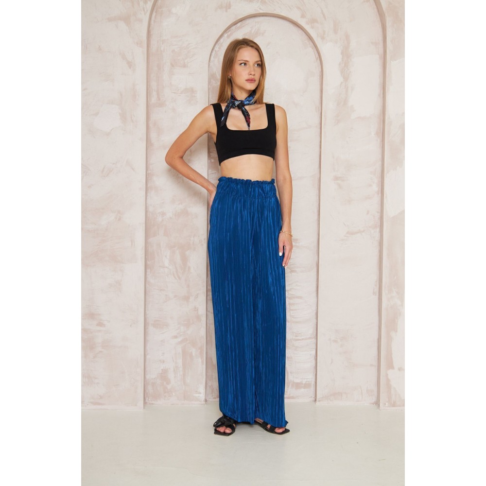 Pasaklı Giyim Pasaklı Giyim Bürümcük Örme Pantolon İndigo - Premium Kadın Giyim