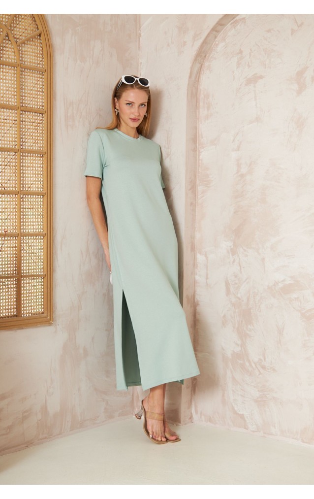 Pasaklı Giyim Kadın Omzu Düğmeli Elbise 3618310 Mint