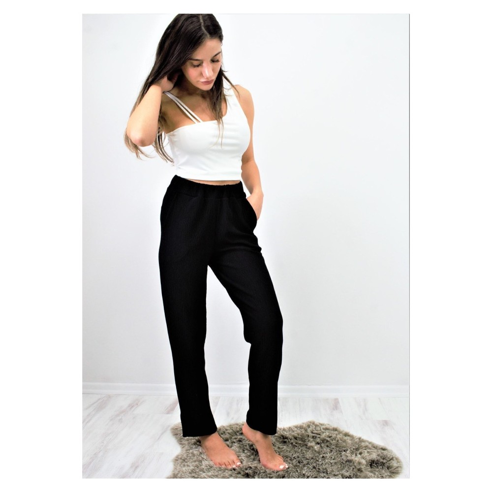 Pasaklı Giyim Pasaklı Giyim Yumuşak Doku Rahat Pantolon Siyah - Premium Kadın Giyim