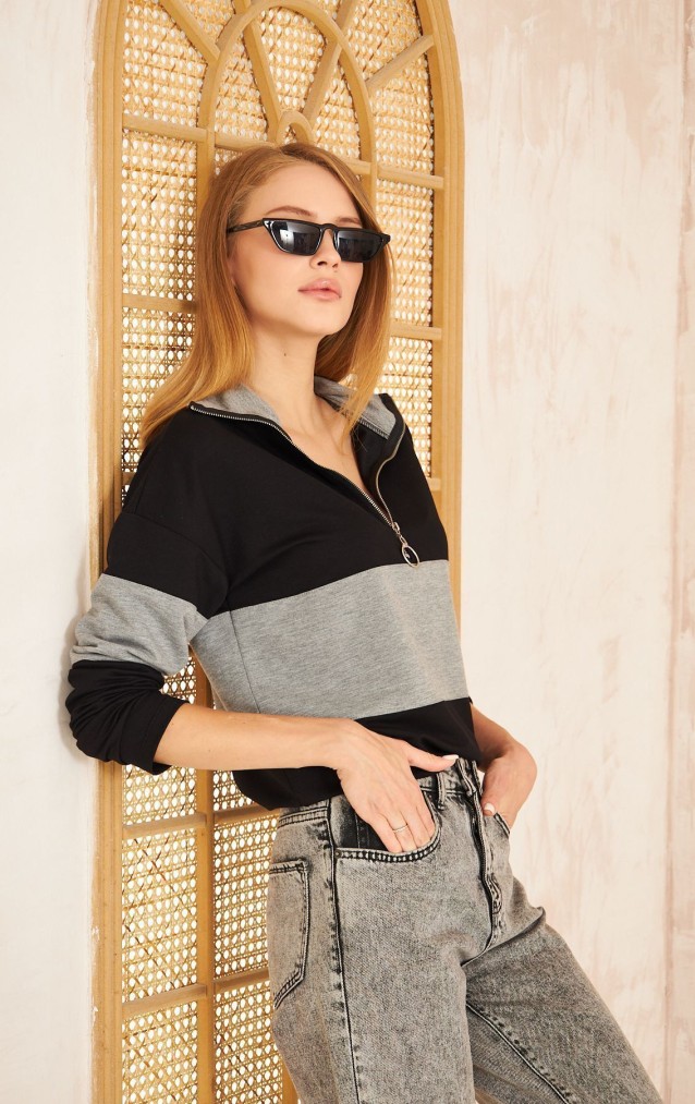 Pasaklı Giyim Kadın Sweatshirt 3471242 Gri