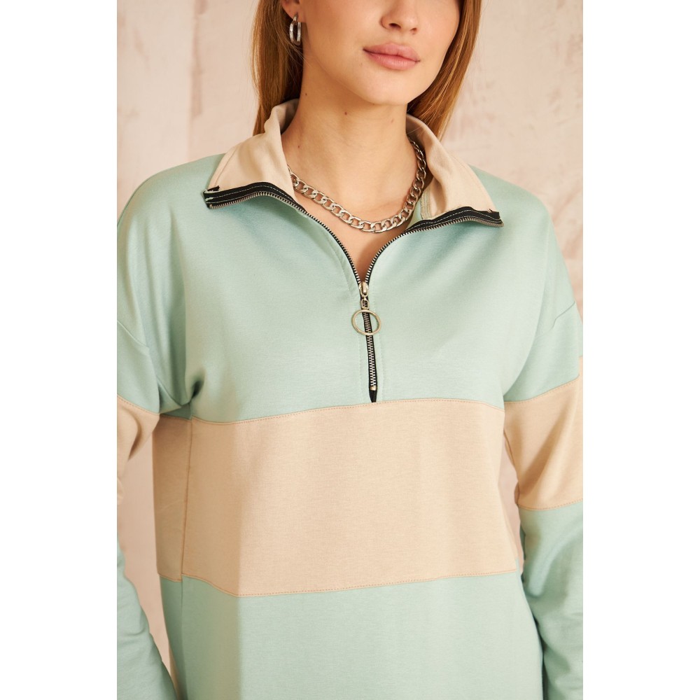 Pasaklı Giyim Pasaklı Giyim Kadın Sweatshirt Mint - Premium Kadın Giyim