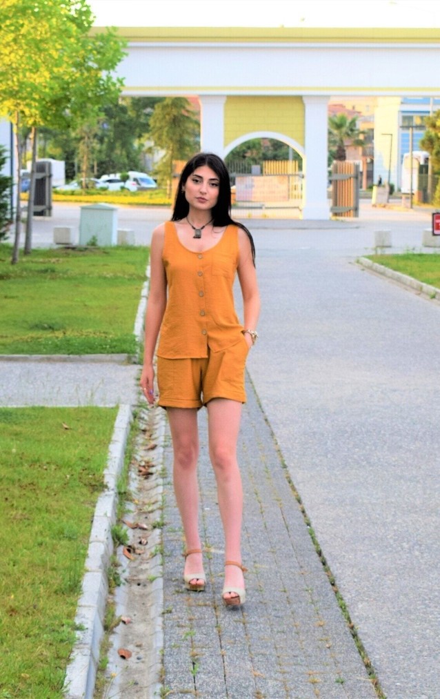 Pasaklı Giyim Kadın Şort 2891242 Hardal