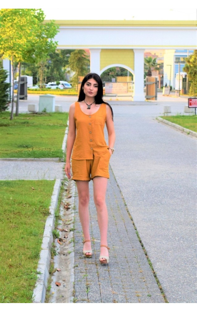 Pasaklı Giyim Kadın Şort 2891242 Hardal