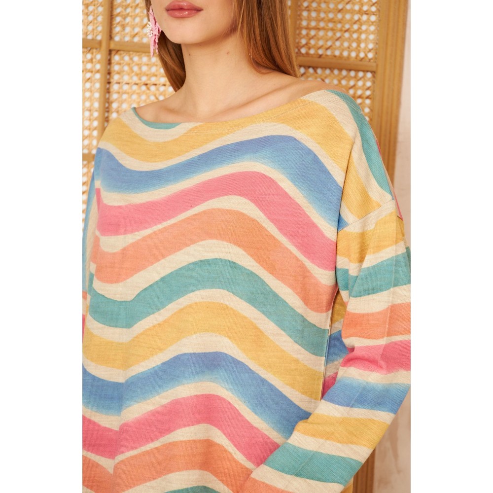 Pasaklı Giyim Pasaklı Giyim Kadın Akrilik Kazak Gökkuşağı - Premium Kadın Giyim