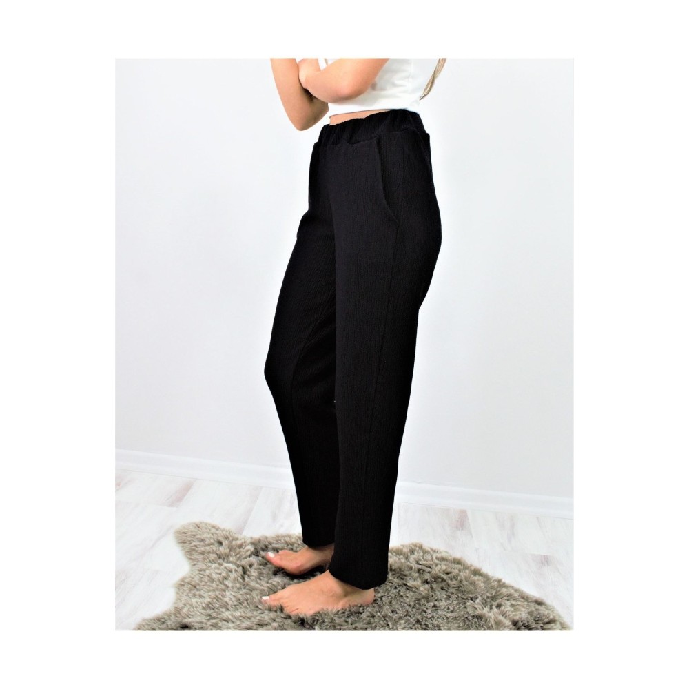 Pasaklı Giyim Pasaklı Giyim Yumuşak Doku Rahat Pantolon Siyah - Premium Kadın Giyim