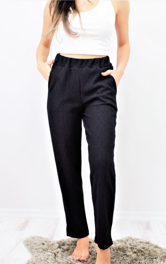 Pasaklı Giyim Yumuşak Doku Rahat Pantolon 3273210 Siyah