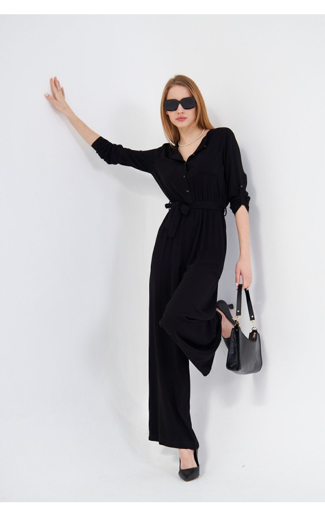 Pasaklı Giyim Kadın Viskon Tulum 3297500 Siyah