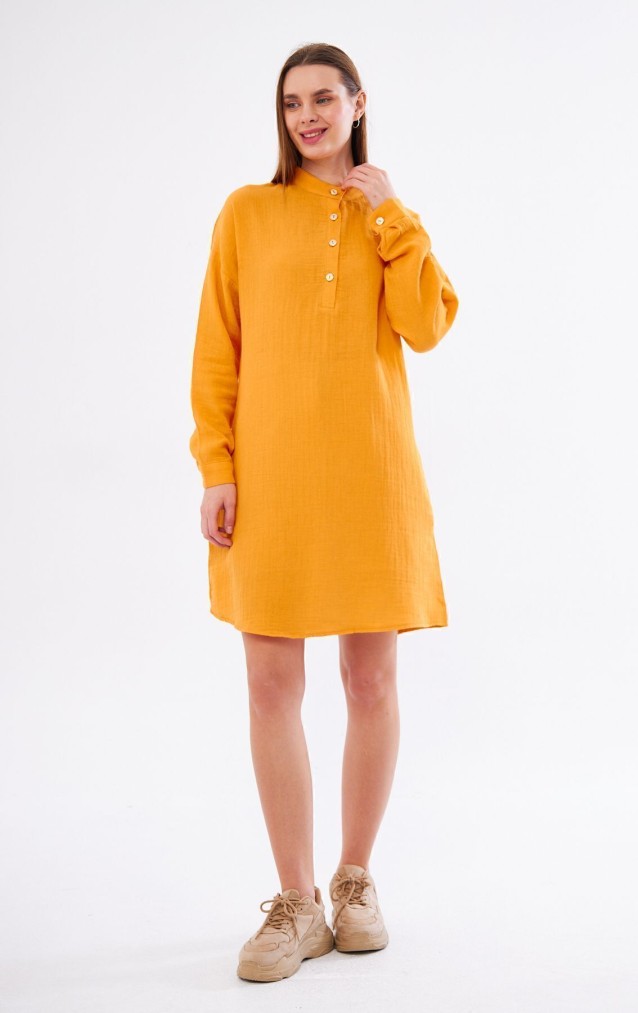 Pasaklı Giyim Kadın Müslin Tunik Gömlek 3520340 Hardal