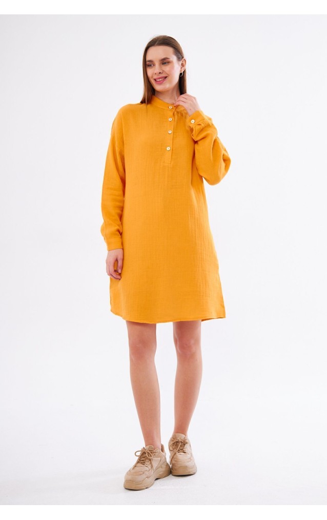 Pasaklı Giyim Kadın Müslin Tunik Gömlek 3520340 Hardal