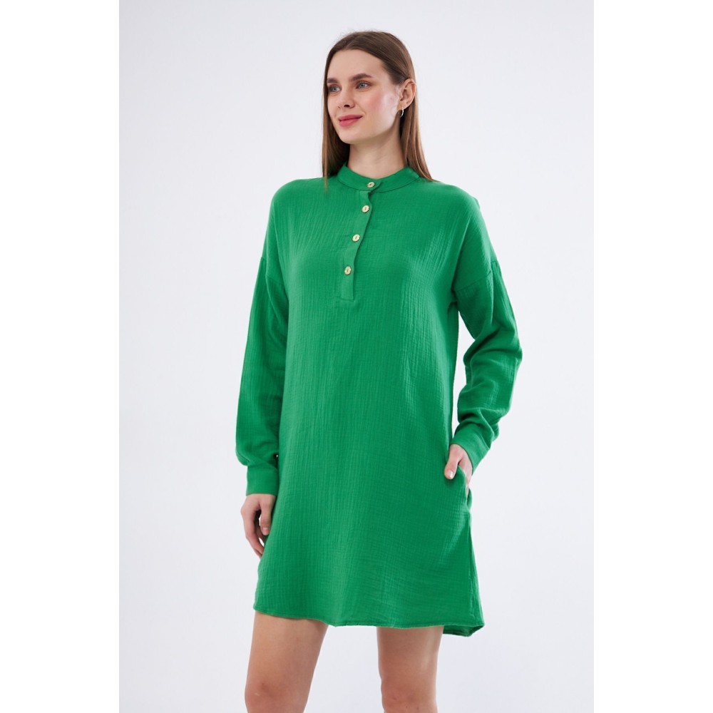 Pasaklı Giyim Pasaklı Giyim Kadın Müslin Tunik Gömlek Benetton - Premium Kadın Giyim