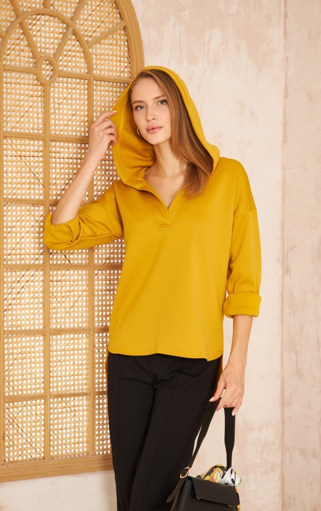 Pasaklı Giyim Kadın Kapüşonlu Sweatshirt 3506290  Hardal