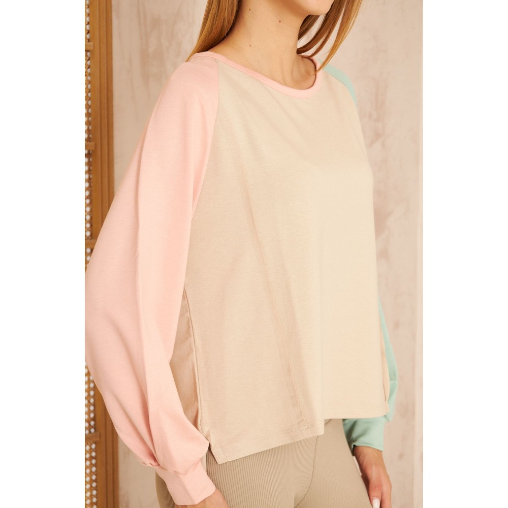 Pasaklı Giyim Pasaklı Giyim Kadın Sweatshirt Bej - Premium Kadın Giyim