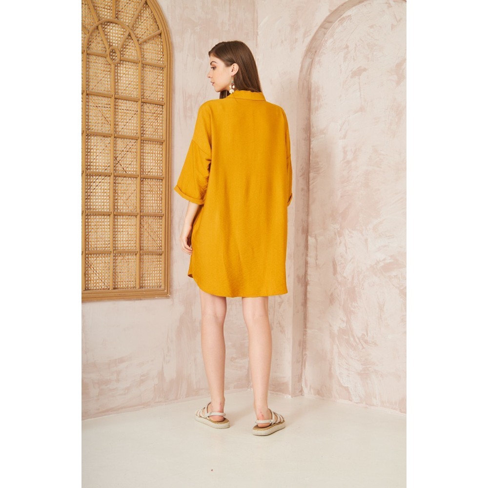 Pasaklı Giyim Pasaklı Giyim Kadın Tunik Elbise Hardal - Premium Kadın Giyim