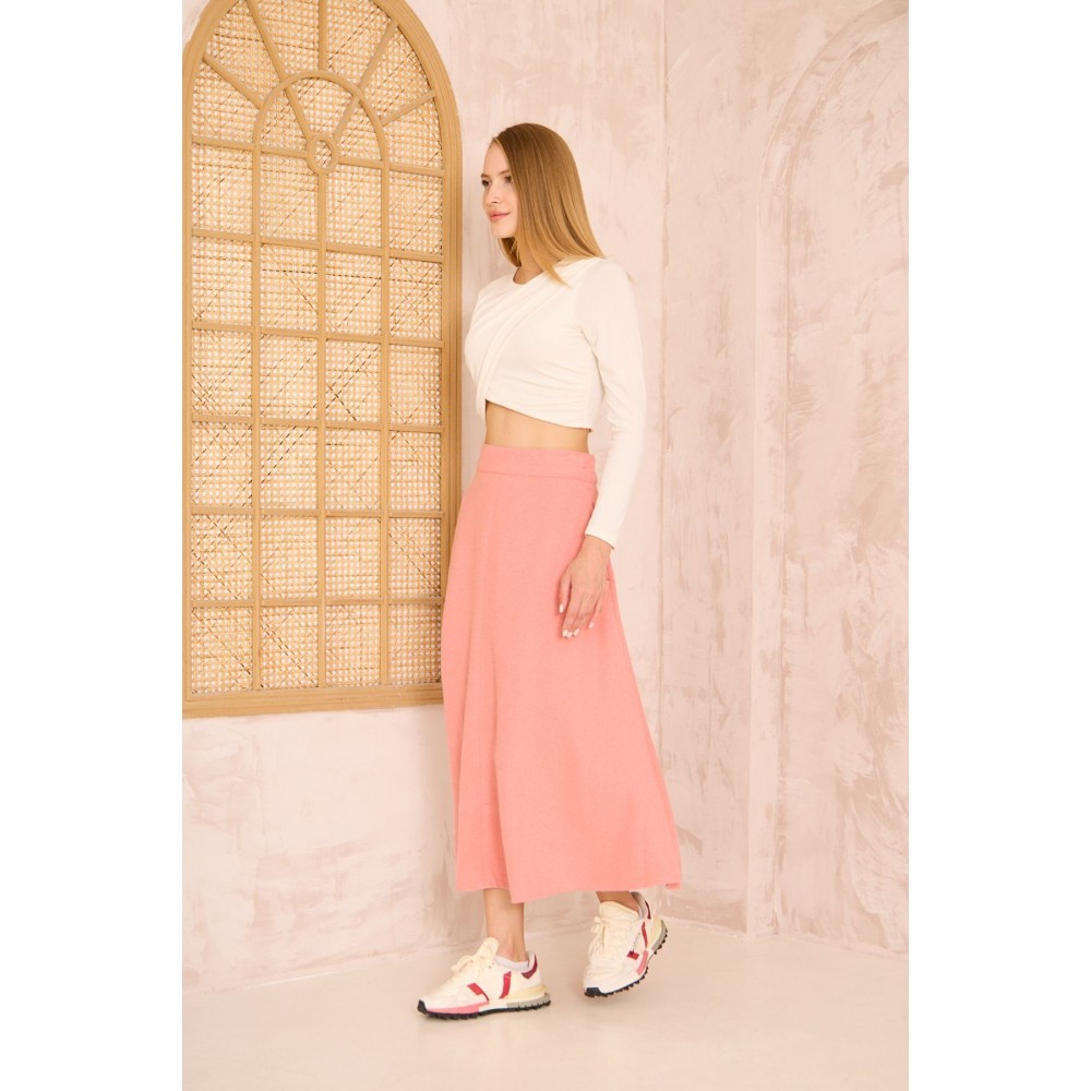 Pasaklı Giyim Pasaklı Giyim Kadın Kiloş Kaşe Etek Pembe - Premium Kadın Giyim