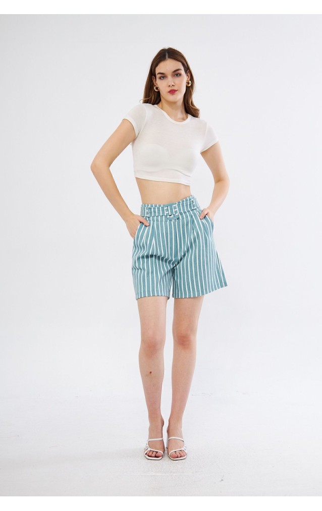 Pasaklı Giyim Kadın Gabardin Mini Şort 3562242 Mint Yeşil