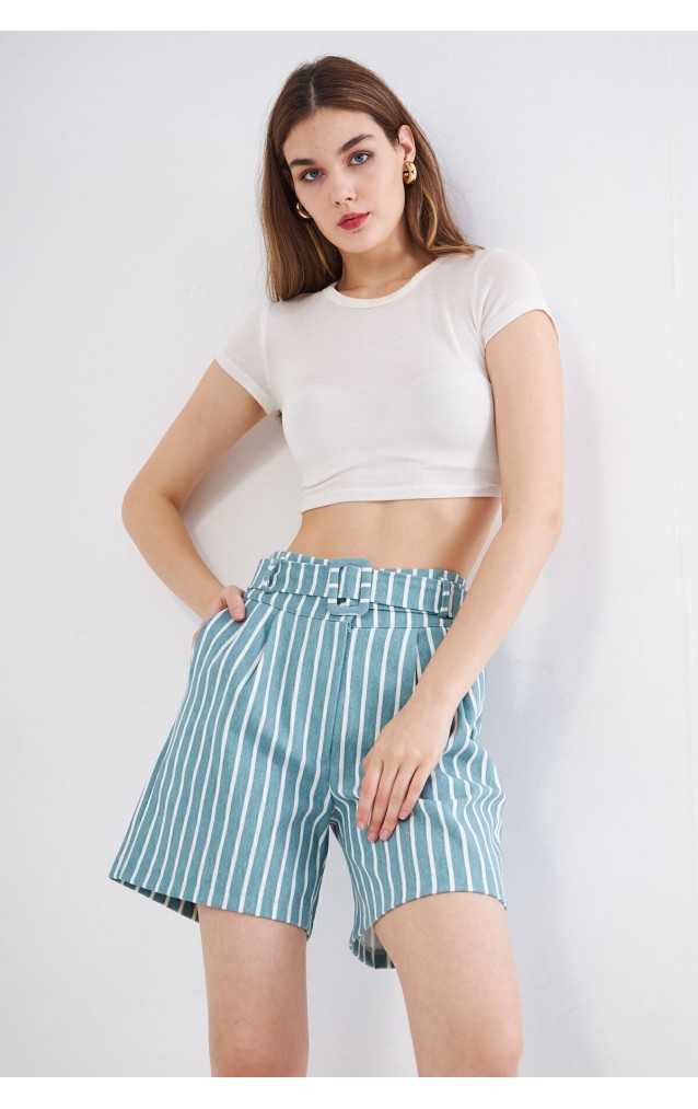 Pasaklı Giyim Kadın Gabardin Mini Şort 3562242 Mint Yeşil