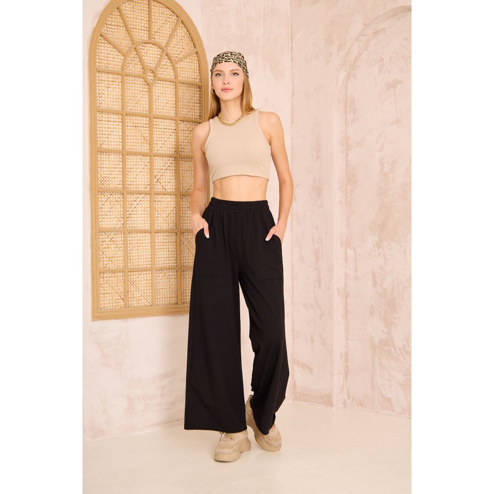 Pasaklı Giyim Pasaklı Giyim Kadın Viskon Pantolon-Eşorfman Altı Siyah - Premium Kadın Giyim