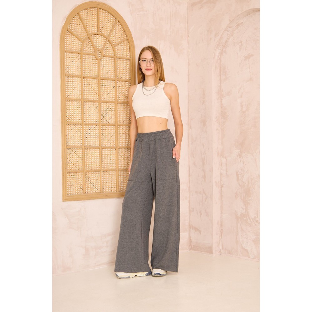 Pasaklı Giyim Pasaklı Giyim Kadın Viskon Pantolon-Eşorfman Altı Füme - Premium Kadın Giyim