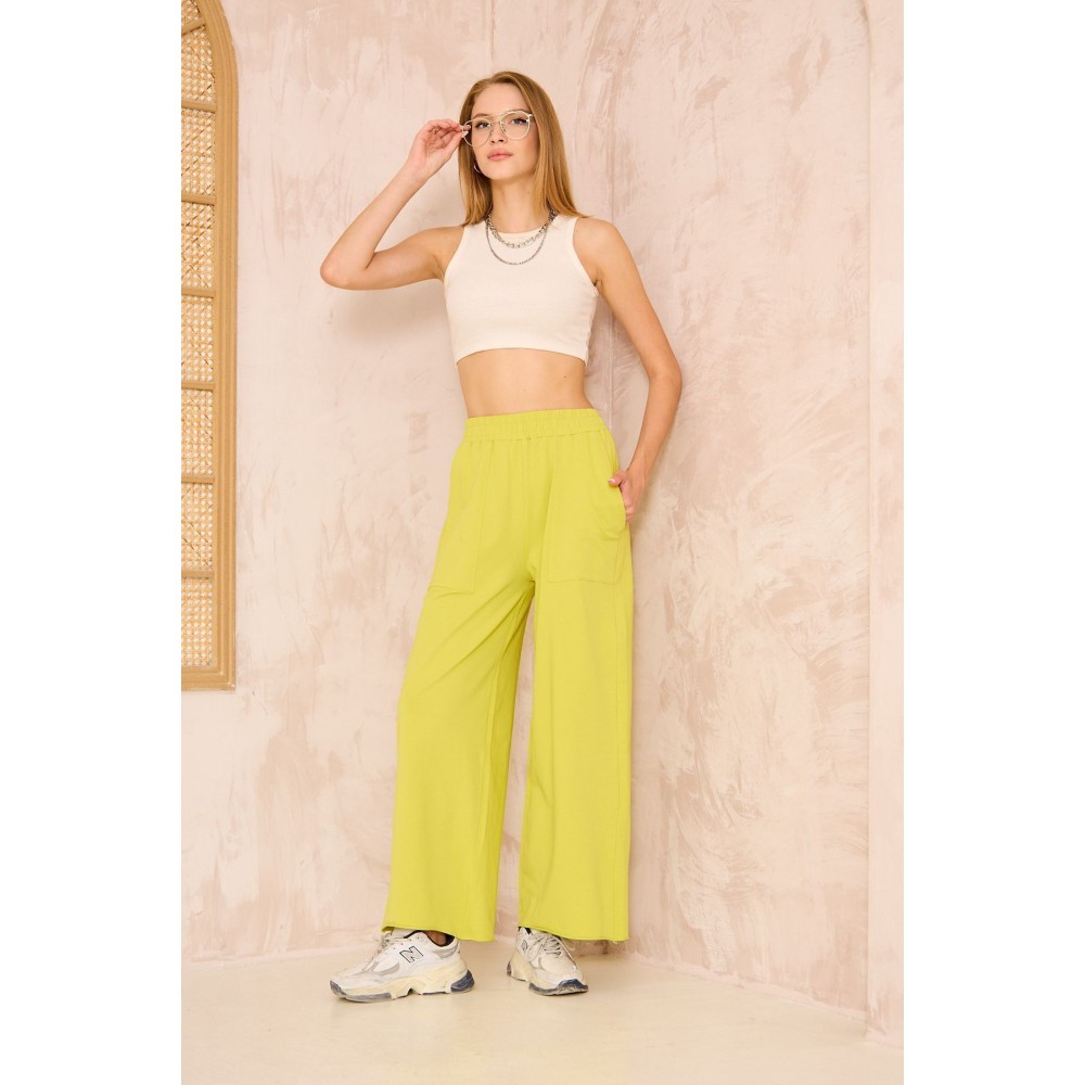 Pasaklı Giyim Pasaklı Giyim Kadın Viskon Pantolon-Eşorfman Altı Yağ Yeşili - Premium Kadın Giyim