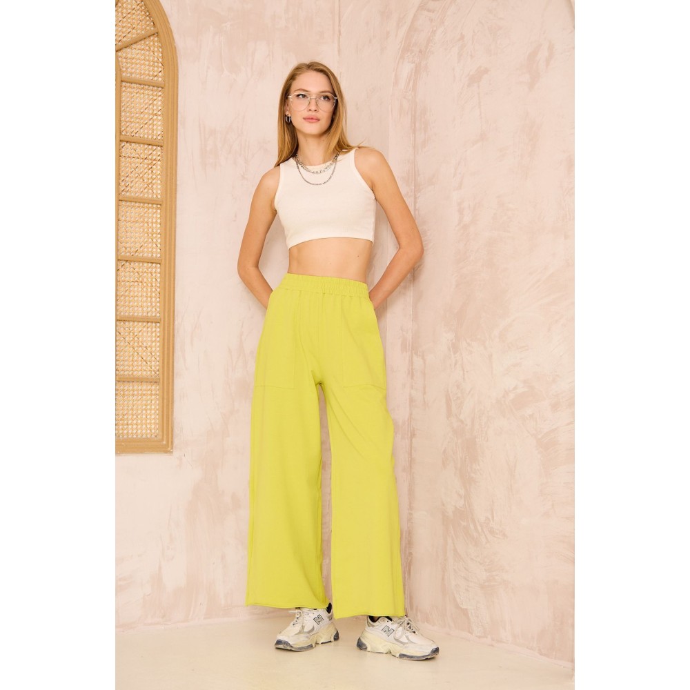 Pasaklı Giyim Pasaklı Giyim Kadın Viskon Pantolon-Eşorfman Altı Yağ Yeşili - Premium Kadın Giyim