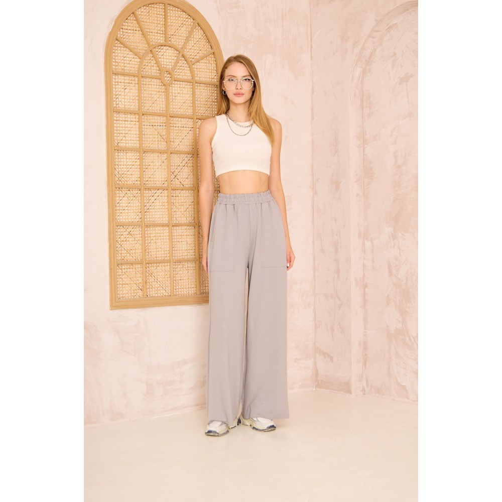 Pasaklı Giyim Pasaklı Giyim Kadın Viskon Pantolon-Eşorfman Altı Gri - Premium Kadın Giyim
