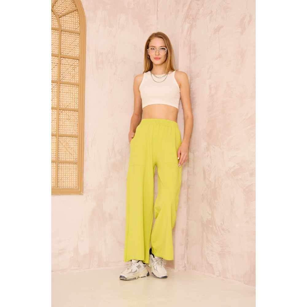 Pasaklı Giyim Pasaklı Giyim Kadın Viskon Pantolon-Eşorfman Altı Yağ Yeşili - Premium Kadın Giyim
